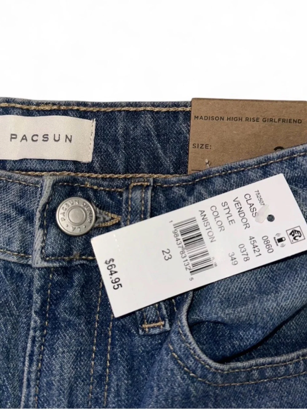 PacSun Wide-Leg High-Rise Jeans in Medium Blue